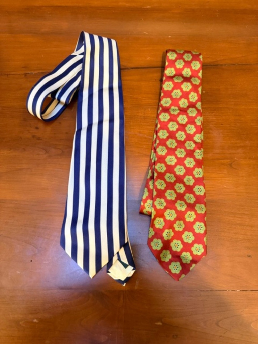 Two J Crew Silk Ties -- Made by Hand